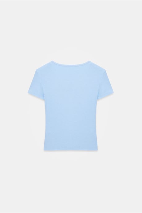 Slim Fit V-Neck Button Blouse - Image 6