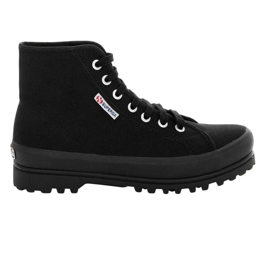 Superga Dames/Dames 2341 Alpina Canvas Hoge Top Schoenen (Zwart) - Image 1