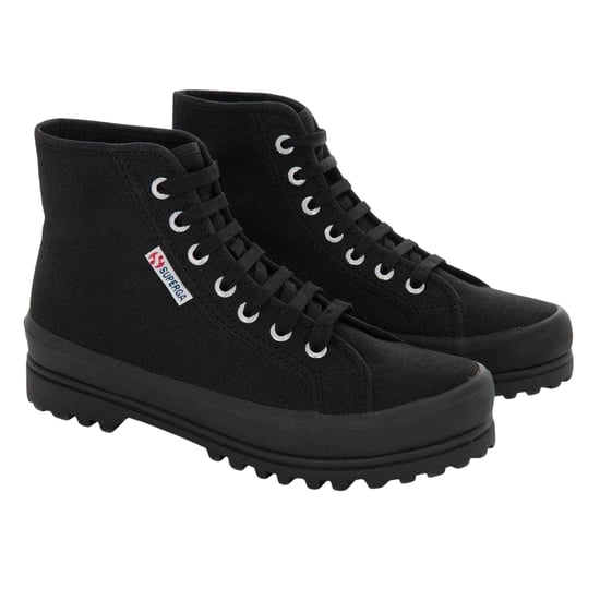 Superga Dames/Dames 2341 Alpina Canvas Hoge Top Schoenen (Zwart) - Image 5