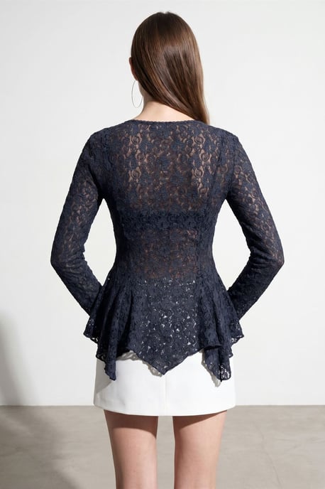 Kanten V-hals Knopen Cardigan - Image 3