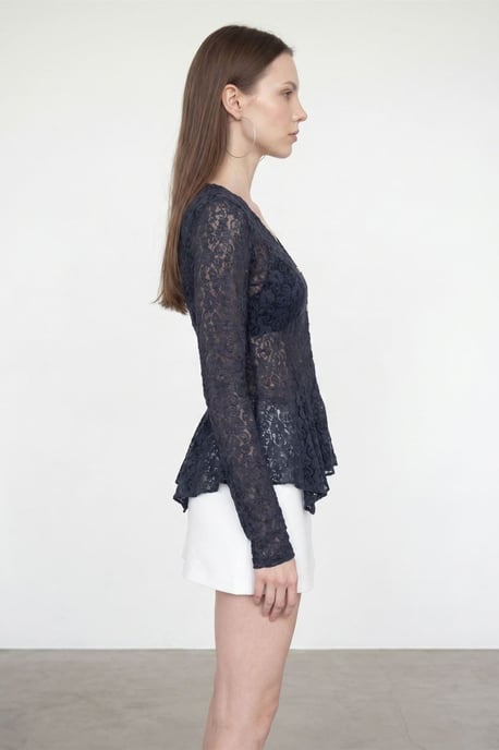 Kanten V-hals Knopen Cardigan - Image 4