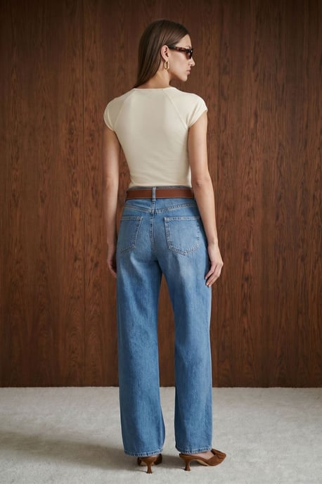 Slim Fit Crop Jersey Top - Image 2