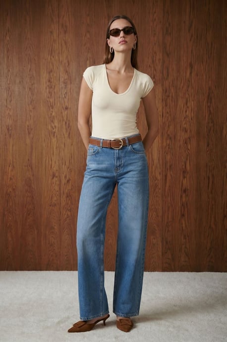 Slim Fit Crop Jersey Top - Image 3