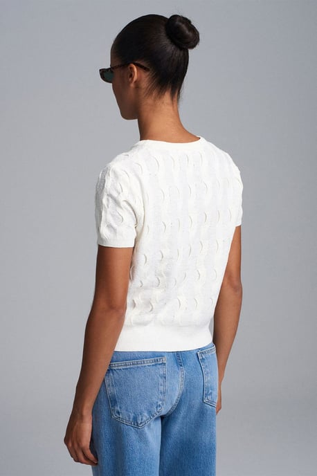 Geleide Ribbel Crop Blouse - Image 2