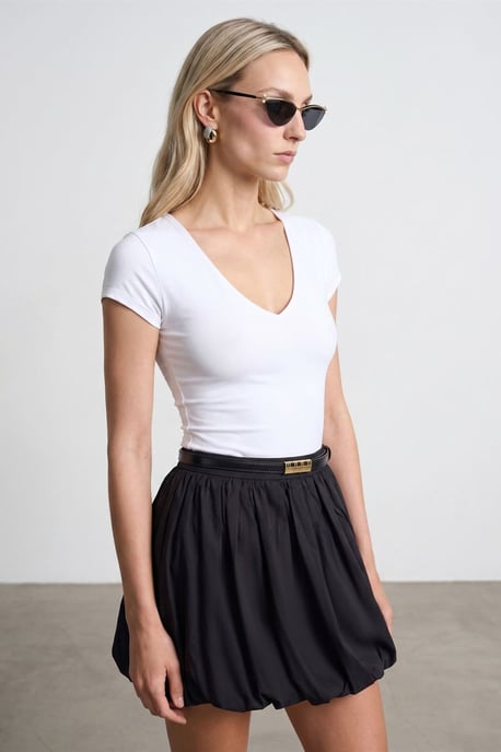 Slim Fit V-ringad stickad blus - Image 2