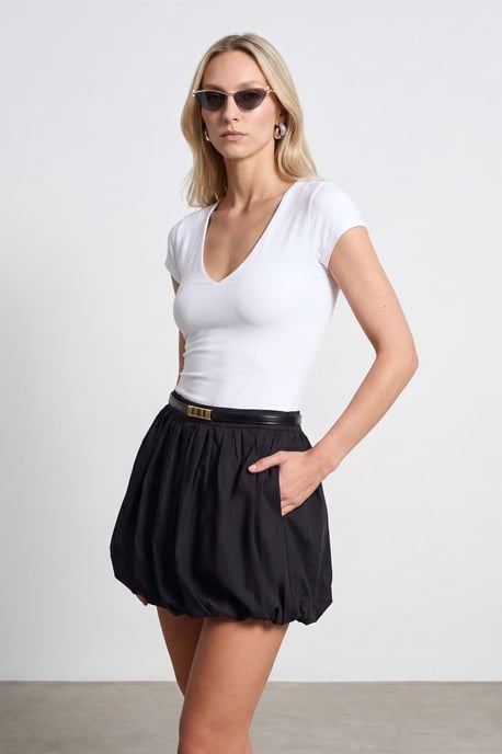 Slim Fit V-ringad stickad blus - Image 4
