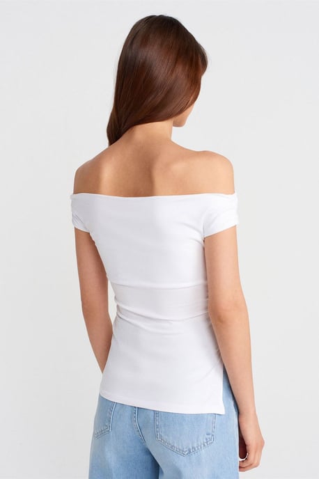 Kvinno Blus med Off-shoulder och Slim-fit i Jersey - Image 2