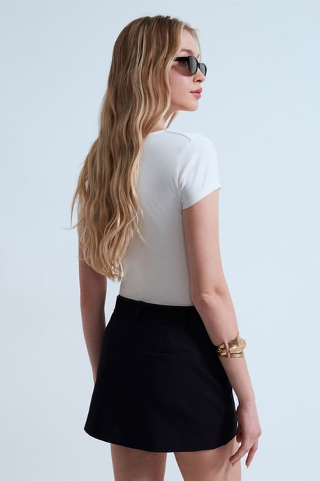Slim Fit V-ringad stickad blus - Image 2