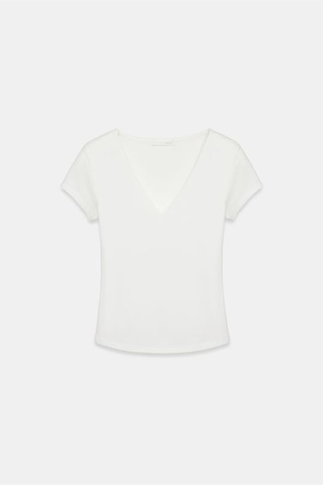 Slim Fit V-ringad stickad blus - Image 5