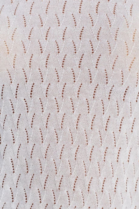 Texturerad Slim-fit Blus med Slipsdetalj - Image 4