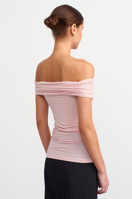 Off-Shoulder Slim Fit Jersey Blouse - Image 2