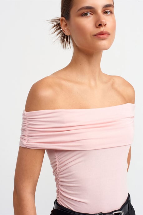 Off-Shoulder Slim Fit Jersey Blouse - Image 4