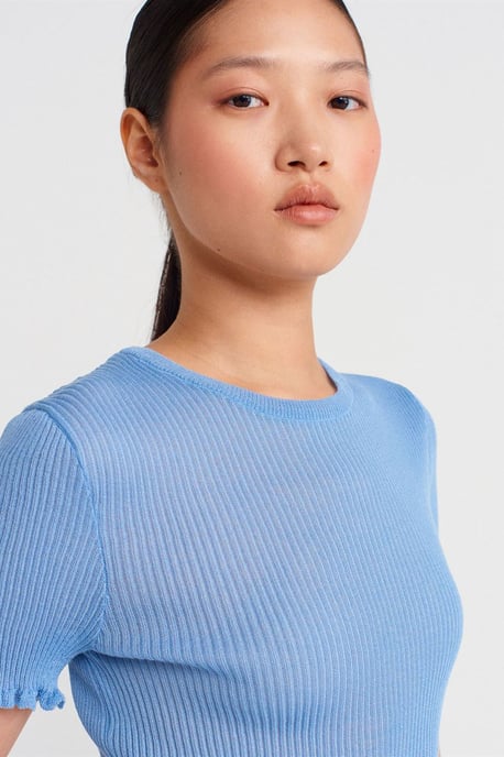 Slim Fit Gestreepte Rimpelblouse - Image 4