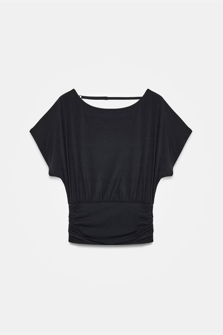 Kvinnors modalblandning t-shirt med cut-out och rund halsringning - Image 5