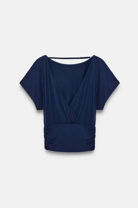 Women's Modal Blend Cut-out Crew Neck Blouse - Image 6