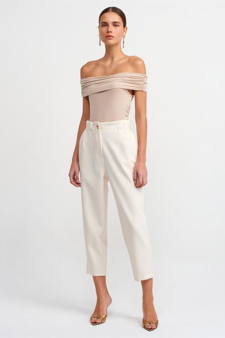 Off-Shoulder Slim Fit Jersey Blouse - Image 3