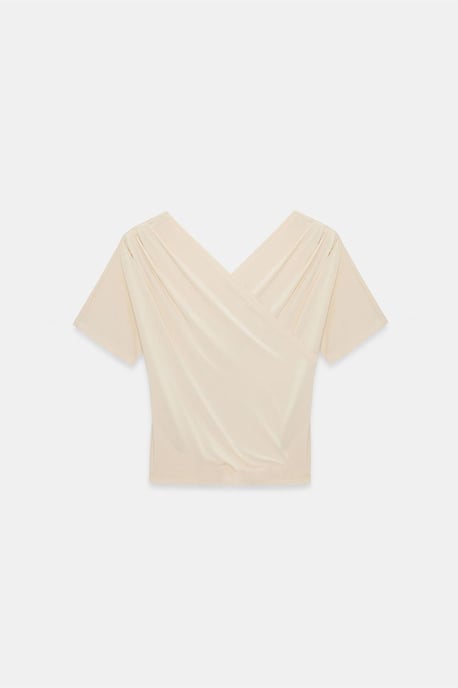 Slim Fit V-hals Jersey Blouse - Image 5