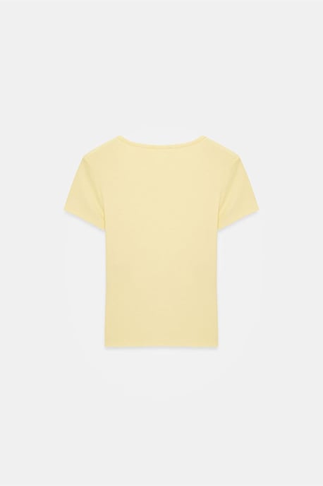 Slimmad passform V-ringad blus med knappar - Image 6