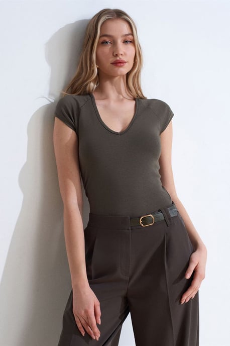Slim Fit Crop Jersey Top - Image 4