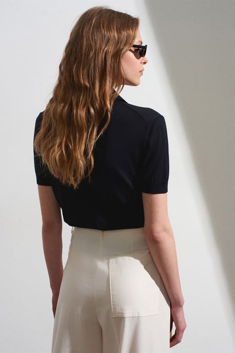 Dames Polo Kraag Knopfblouse - Image 2