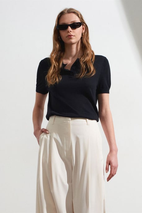 Dames Polo Kraag Knopfblouse - Image 3