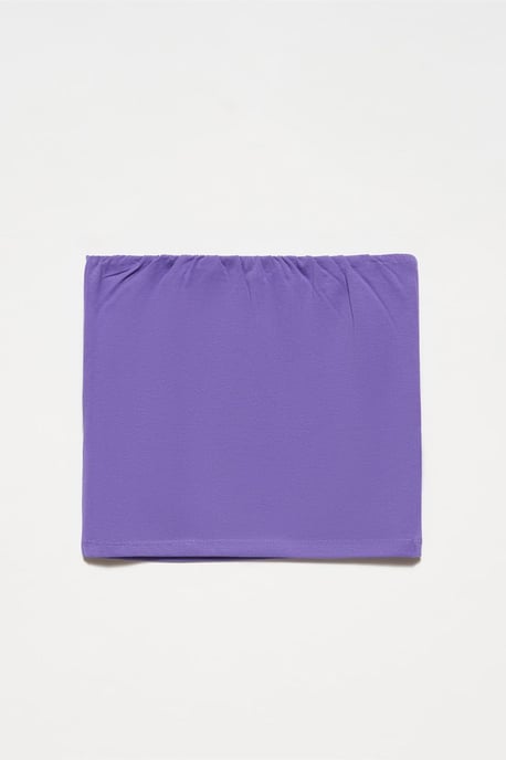 Strapless Slim-fit Crop Top With Stone Detail - Image 2