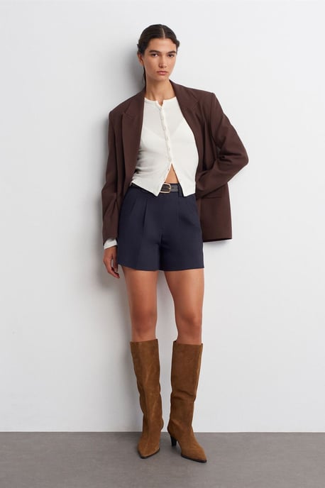 Geribbelde Knopen-Voorkant Cardigan - Image 5
