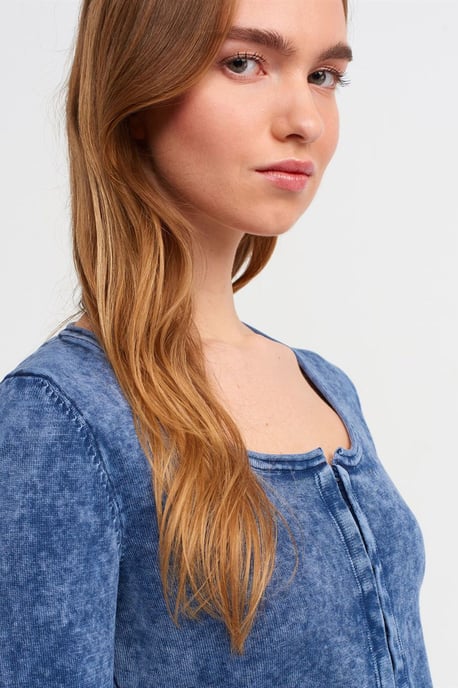 Bomullsribbad kort cardigan - Image 4