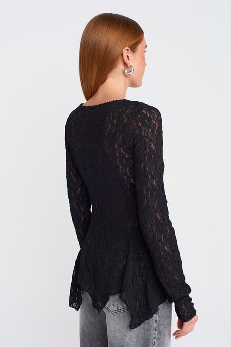 Kant V-hals Knop Cardigan - Image 2