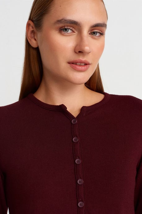 Ribbed Button-Front Cardigan - Image 3