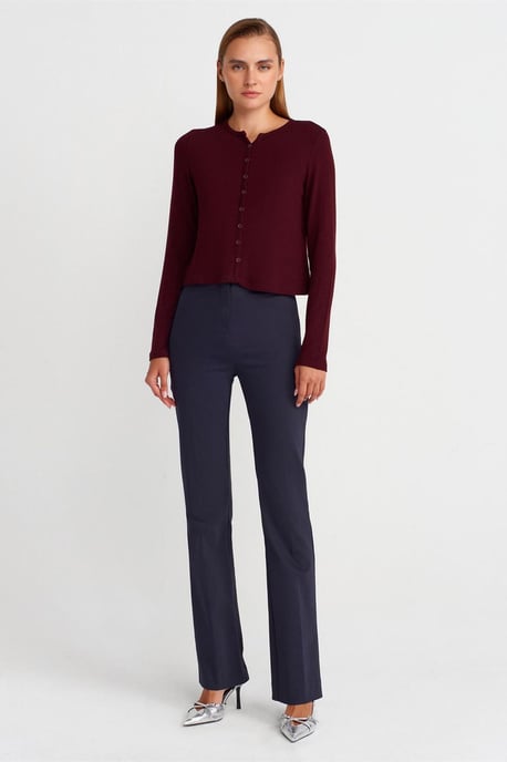 Ribbed Button-Front Cardigan - Image 4