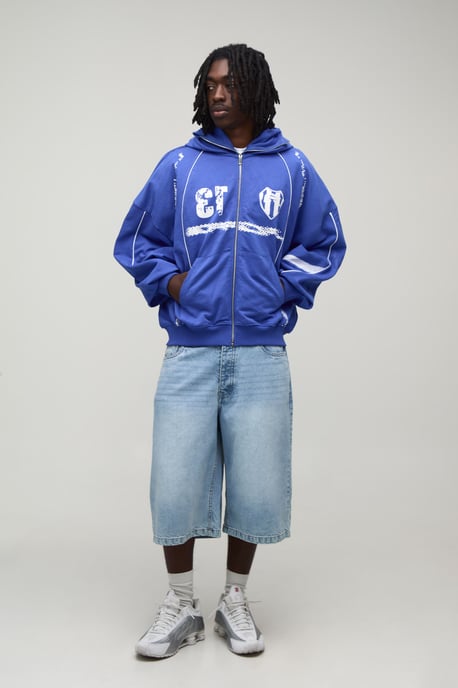 Afterlight Balaclava Printed Zip Thru Hoodie - Image 4