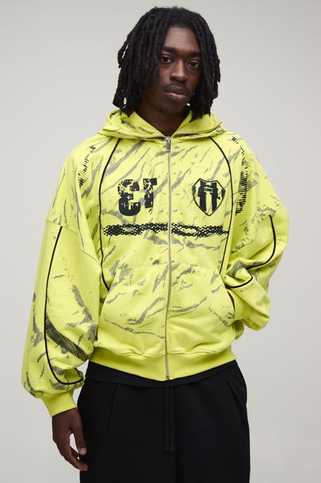 Afterlight Balaclava Printed Zip Thru Hoodie - Image 1
