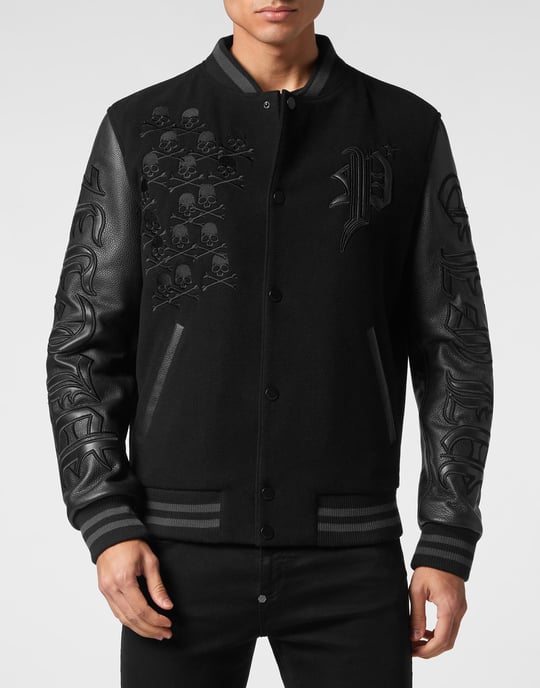 Leren Bomber Gothic Plein - Image 2