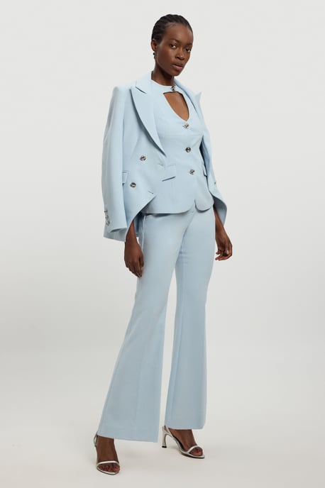 Compact Stretch Double Breasted Blazer - Image 3