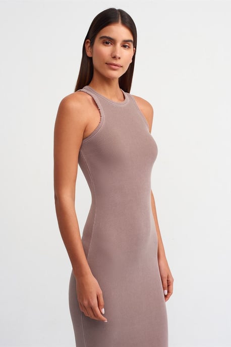 Geribbelde Bodycon Maxi Jurk - Image 2