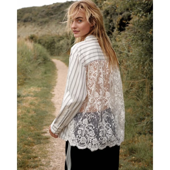 Summum 2s3364-12437 122 blouse stripe lace mix ivory - Image 1