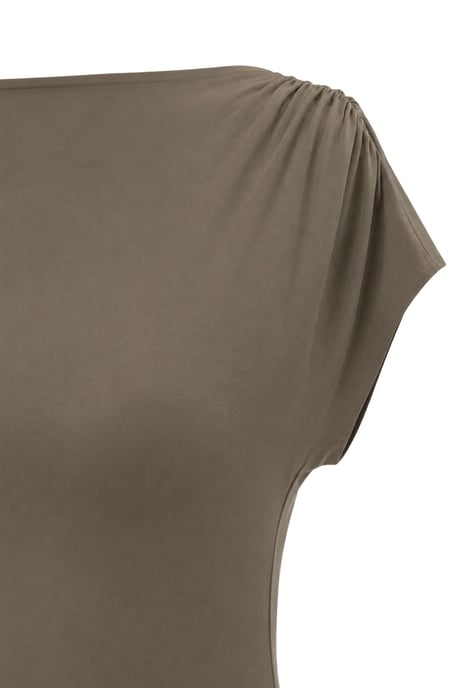 Bodycon maxi stickad klänning med båtarmar - Image 2