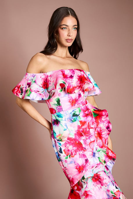 Placement Floral Scuba Dress - Image 2