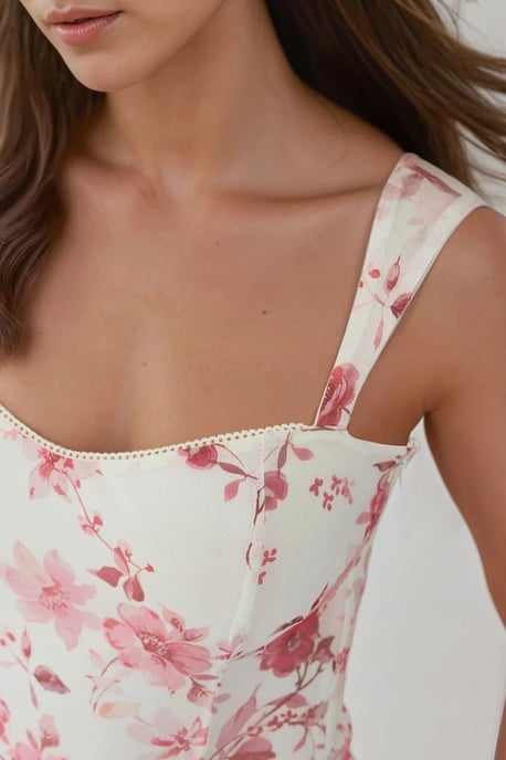 Geprinte Maxi-jurk met Hartkraag - Image 3