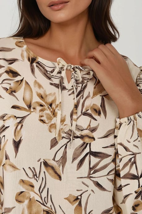 Bloemenprint Lange Mouwen Viscose Maxi Jurk - Image 6
