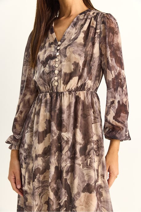 Paisley V-hals Midi-jurk - Image 5