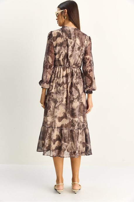 Paisley V-hals Midi-jurk - Image 6