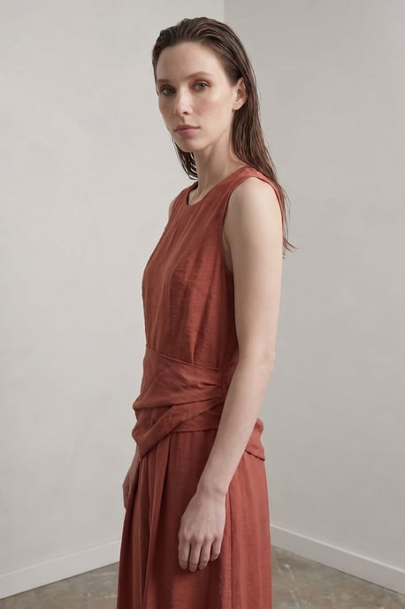 Mouwloze A-Line Midi-jurk - Image 4