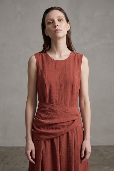 Mouwloze A-Line Midi-jurk - Image 5
