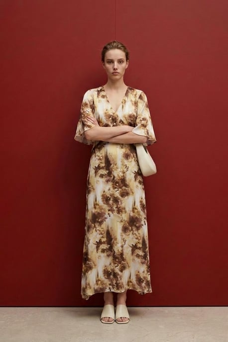 Abstracte Print Midi Jurk - Image 4