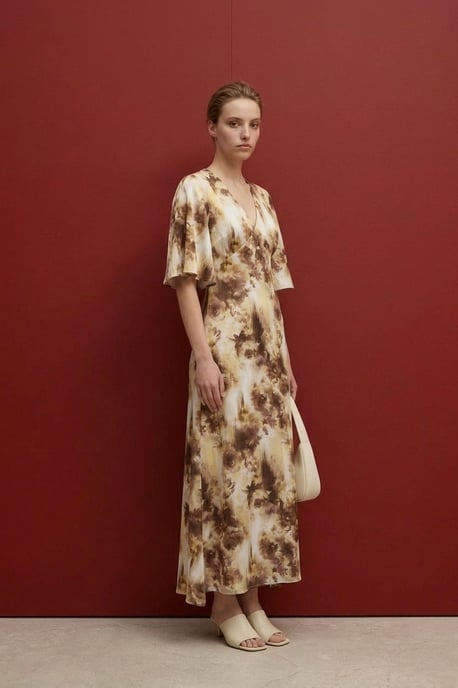 Abstracte Print Midi Jurk - Image 5