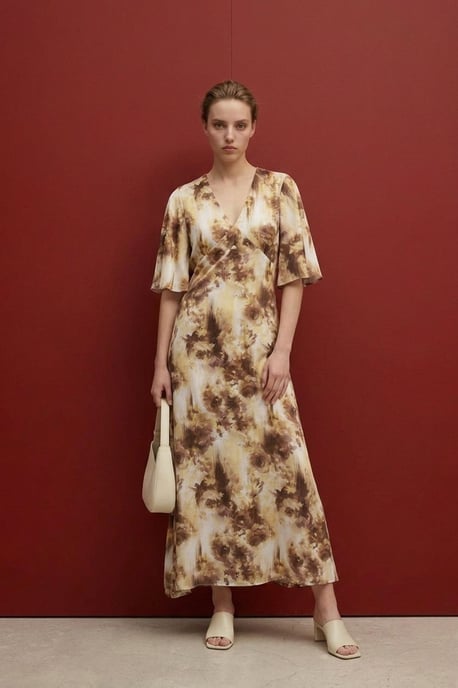 Abstracte Print Midi Jurk - Image 6