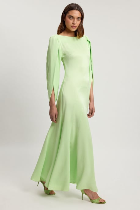Satin Viscose Soft Midi Dress - Image 5