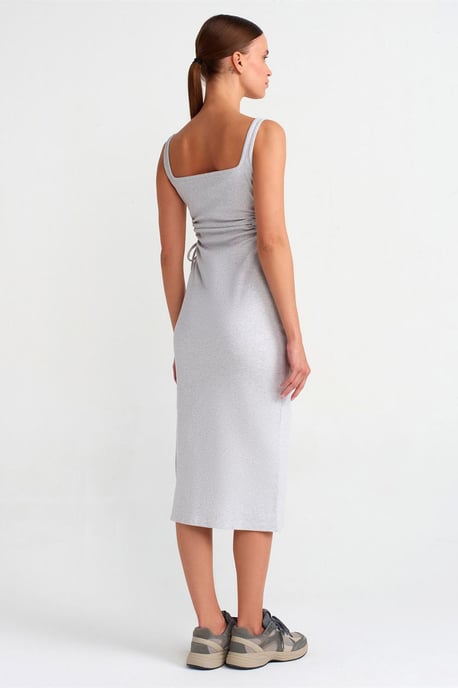 Sleeveless Bodycon Midi Dress With Cut-Out - Image 2
